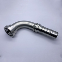 Adapter Hose Fitting SAE Flange 6000 PSI Interlock Pipe 90 Degree Elbow ສໍາລັບ 87693 Hydraulic 