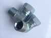 2TB9 90°BSPT MALE/BSP FEMALE 60°CONE adapter at tube fitting