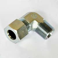C2501 Fáklya nélküli csővég / apa csővég SAE 080202 fém kompressziós szerelvény